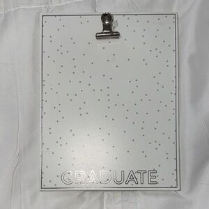 White Graduate Clipboard with Clip picture frame